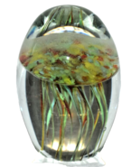 Vintage Dynasty Gallery Art Glass Paperweight Multicolor Jellyfish - $34.19 CAD