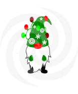 Gnome 12a-Digital ClipArt-Art Clip-Gift Tag-Holiday-Scrapbook-Gift Card.  - $37.17 MXN