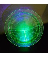 Anchor Hocking Cameo Ballerina Green Uranium Glass 10 1/2&quot; Grill Plates ... - £38.98 GBP