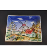 3D Cottage Windmill Plaque Decor Ceramic Freestanding or Wall Hanging Co... - $9.85