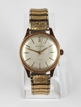 Vintage Elgin Sportsman 17j Men&#39;s Wristwatch Gold filled stretch bracele... - £47.30 GBP