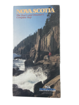 Nova Scotia Map Doer&#39;s and Dreamer&#39;s 1993 Tourism Fold Out Travel Two Sided - $6.00