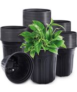 60 Pack 1 Gallon Plant Nursery Pots,Plastic Seed Starter Pot with Draina... - $22.20
