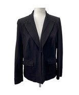 Chico&#39;s Black Blazer Size 0 Small Hook Eye Front Shoulder Pads Lined - $29.00