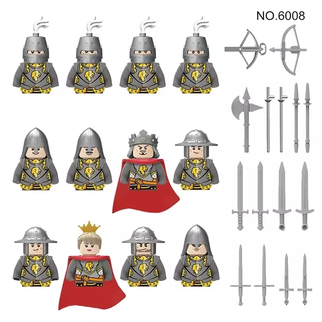 1Set Military Building Blocks Medieval Figures Knights Castle Solider 6008 - $26.99