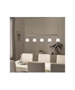 Ikea TYBBLE LED pendant lamp with 5 lamps, nickel plated/opal glass - $98.99