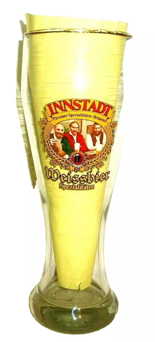 Passau Breweriers Innstadt Lowenbrau Hacklberg Weizen German Beer Glass - $9.50