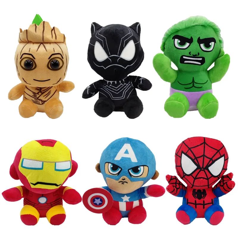 20cm Disney Anime Figure kawaii Superhero Hulk Spiderman Iron Man Groot ... - £12.01 GBP