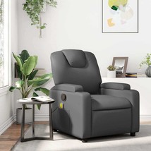 Massage Recliner Chair Grey Faux leather, metal, plywood Standard - $7,533.48 MXN