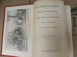 VTG The Alstons and Allstons of North and South Carolina J. Groves 1902 HC Book - $101.53