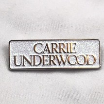 Carrie Underwood Name Tag Pin Glitter Enamel Metal Silver Tone - £8.02 GBP