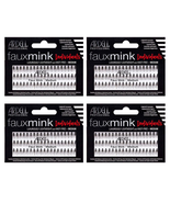 False Eye Lashes Faux Mink Individuals Medium Black 4 Pack - $332.80 MXN