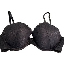 PEACH JOHN Girls Japanese Lavender Black Push Up Lace Bra 36D/E80 - £21.05 GBP