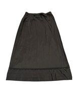 Vintage Lorraine Black Nylon Half Slip Small Made in USA Lace Hem Side Slit - $19.80