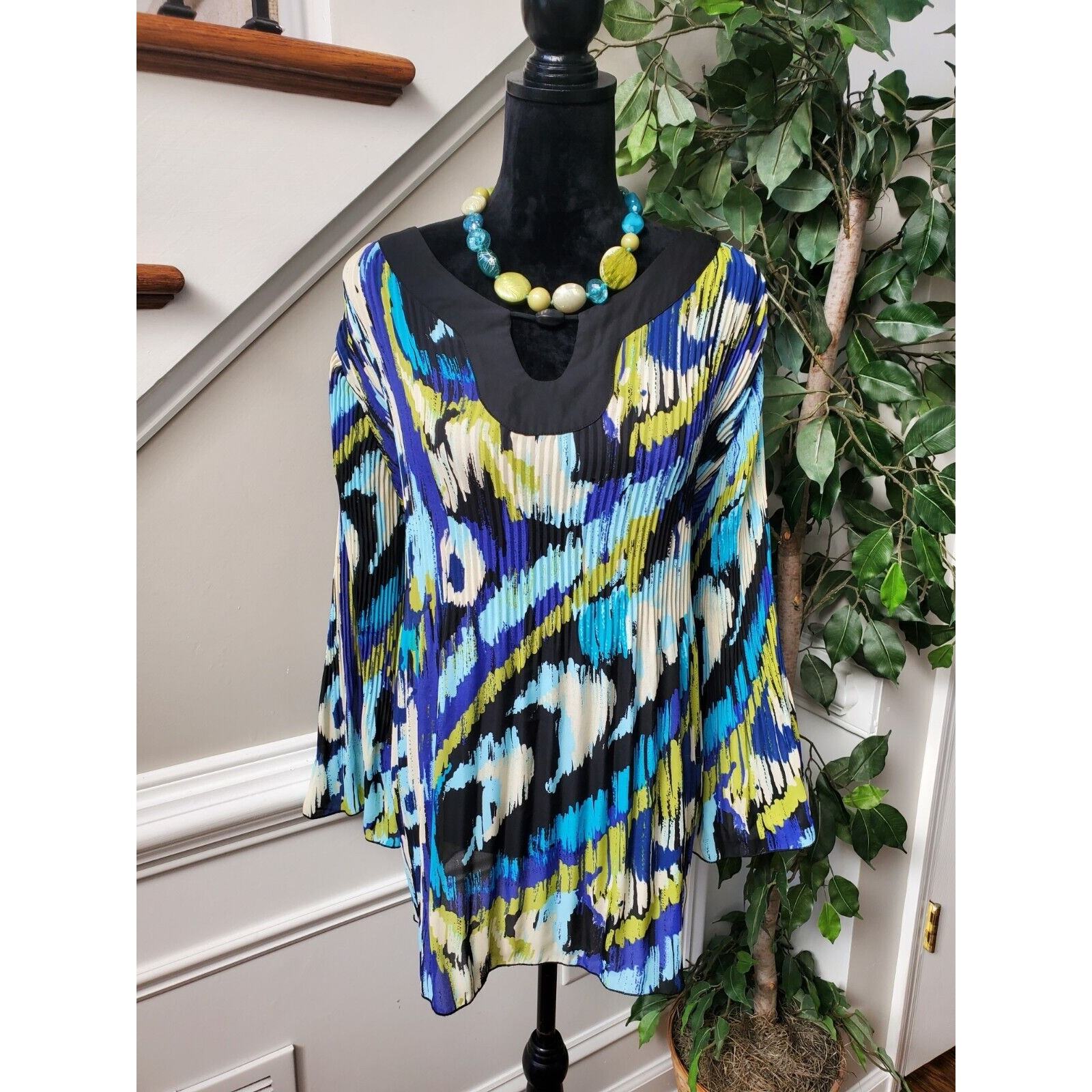 Cato Women's Multicolor Polyester Round Neck Long Sleeve Pullover Blouse 18/20W Item image 10