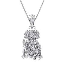 Sterling Silver (92.5% purity) God Panchmukhi Hanuman Pendant for Men &amp; Women Pu - £31.13 GBP