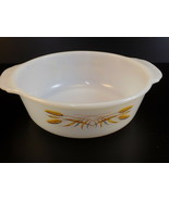 Vintage FIRE KING 1 QUART CASSEROLE DISH GOLDEN WHEAT Milk Glass - $16.12 CAD