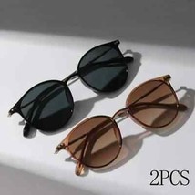 Juego Gafas De Sol Pequeñas Redondas Mujer Lindas Delgadas Estilo Gato E... - £15.16 GBP