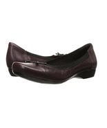 New Clarks Women&#39;s Blanche Nora Leather Ballet Flat Burgundy 6M - $107.83 CAD