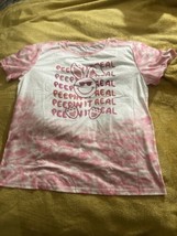 Women’s Pink Peepin It Real Bunny Short Sleeve T Shirt New - £11.17 GBP