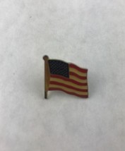 Waving American Flag Patriotic Collectible Souvenir Pin 5/8 x 3/4 - £11.18 GBP