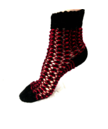 100% Alpaca Socks * Handmade socks * Lace Fishnet *Antiallergic * Burgun... - £11.01 GBP