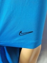 Nike Golf Tour Performance Solid Blue Polo Shirt Dri Fit Men&#39;s Large EUC - £11.77 GBP