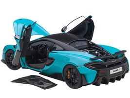 Mclaren 600LT Fistral Blue and Carbon 1/18 Model Car by Autoart - $258.99