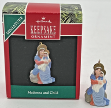 1990 Hallmark Madonna and Child Miniature Keepsake Ornament SKU U232 - £10.26 GBP