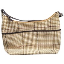 VTG Lauren Ralph Lauren Shoulder Bag Womens Tan Multi Plaid Houndstooth ... - $37.04