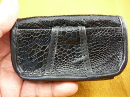 (EL300-1) Black Genuine lizard hide lizards skin leather cell phone cover holder - £67.46 GBP