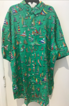 Ralph Lauren - 100% Linen Regatta Sailboat Yachting Xlt Hawaiian Aloha Shirt - £58.19 GBP