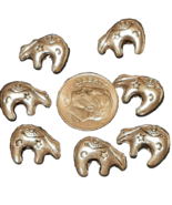 3D Zuni Bear Beads Antiqued Pewter 15mm x 11mm (10) Beads - $3.96