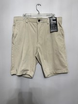 Union Men&#39;s Khaki/Tan Comfort Flex Chino Shorts 36&quot; Waist NWT - £25.58 GBP