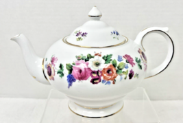 Hampton by GROSVENOR Floral Teapot 5 Cup Gold Highlights - $39.11