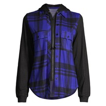 No Boundaries Juniors&#39; Plaid Zip Shirttail Hoodie. Soft Material, All Si... - $19.97