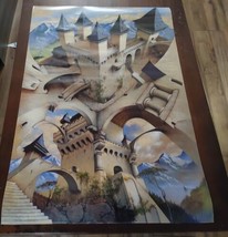Castle of Illusion by Irvine Peacock 36 x 24 Surreal Illusion Art Poster - £25.57 GBP