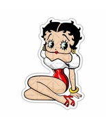 Betty Boop Sitting, Sticker, Peel N&#39; Stick, Different Sizes - $2.96+