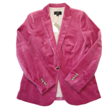 NWT J.Crew Petite Parke Blazer in Dried Rose Pink Cotton Velvet Jacket 0P - £119.90 GBP