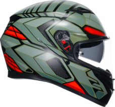 AGV Adult Street K3 Decept Helmet Matte Black/Green/Red XL - £255.75 GBP