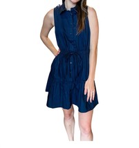 Jacquie The Label button mini dress in Navy - size L - £33.89 GBP