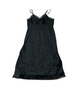 Vtg 60s Vanity Fair Black Slip dress Sz 36 Nylon nightie retro usa Sheer... - $49.49