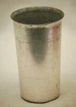 Aluminum Tumbler Drinking Glass Metal Cup Vintage Retro MCM k - £7.90 GBP