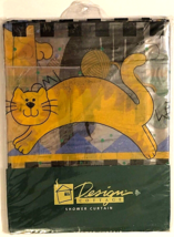 Barth &amp; Dreyfuss 6631SVIMTIL Vinyl Design Cottage Cats Shower Curtain 70 X 72&quot; - £25.29 GBP