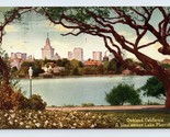 Skyline View Across Lake Merritt Oakland California CA 1923 DB Postcard P13 - £3.85 GBP