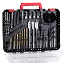 AVID POWER Drill Bit Set, Titanium Twist Brad Point Drill Bits for, 100 ... - $28.99