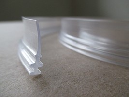 Shower Door Bottom Seal Sweep Vinyl &quot;T&quot; Shape End - 24 inch Long - $10.73