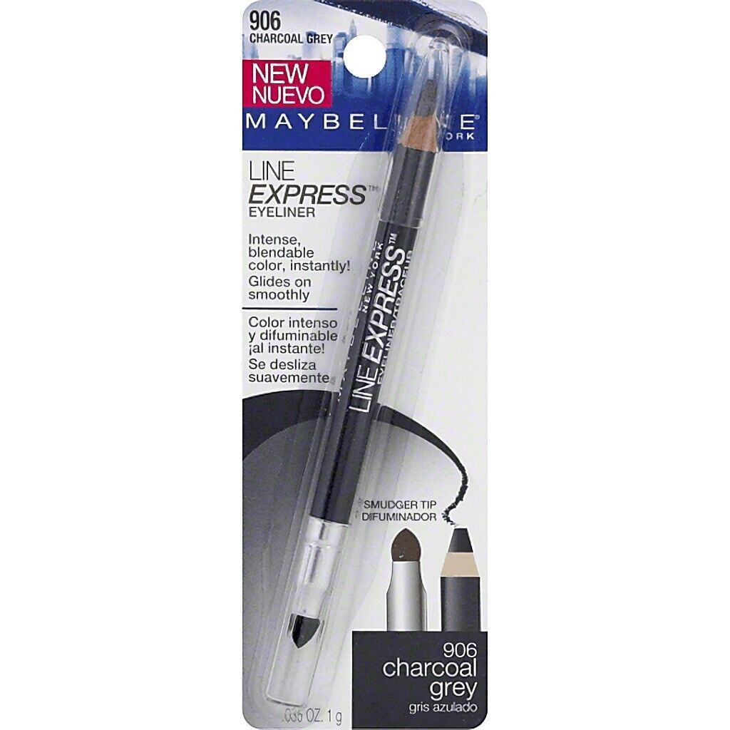 Maybelline Line Express Eye Liner Eyeliner w/ Smudger, Charcoal Grey #906 *NEW*