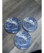 MYOTT Royal Mail Blue Scenic Dinner Plate - Made in England 10”-Vtg 3 Pc... - £29.20 GBP