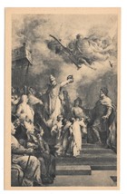 France Paris Pantheon Coronation of Charlemagne H Levy Painting Vintage Postcard - $4.99